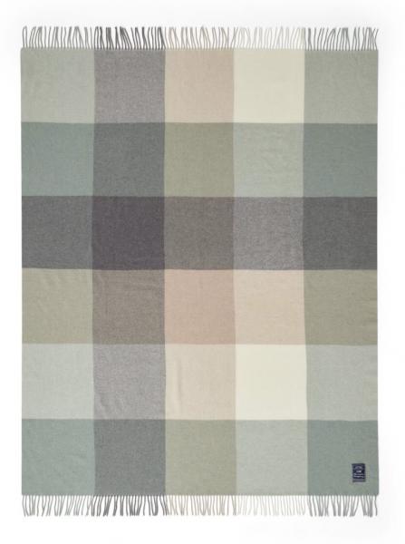 Lexington Decke Wool Throw Karo beige/grün/grau