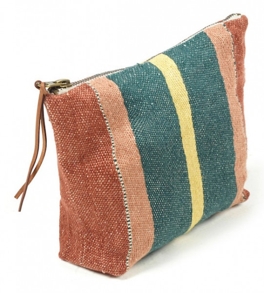 Libeco Tasche klein Old Rose braun/grün/gelb