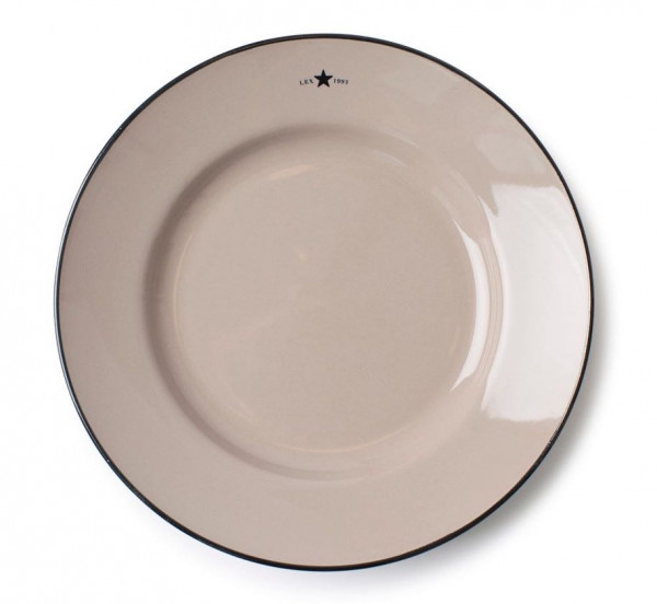 Lexington Dessertteller Stoneware beige/blau 4er-Set