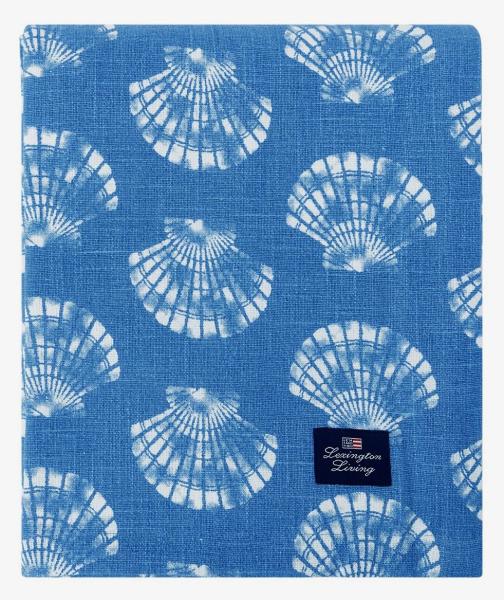 Lexington Tischdecke Muschel blau/weiß