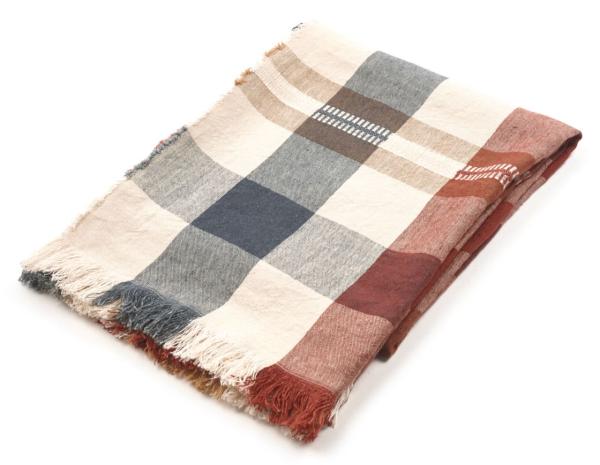 Libeco Plaid Maxine Karo offwhite/rostbraun/blaugrau/eichenbraun