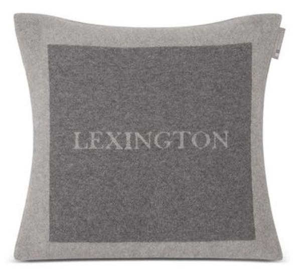 Lexington Kissen Hotel Kaschmir-Wolle dunkelgrau/hellgrau