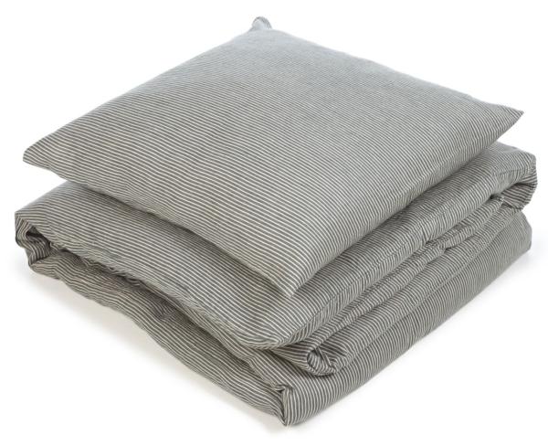 Libeco Bettwäsche Sailors Stripe grün-grau/natur