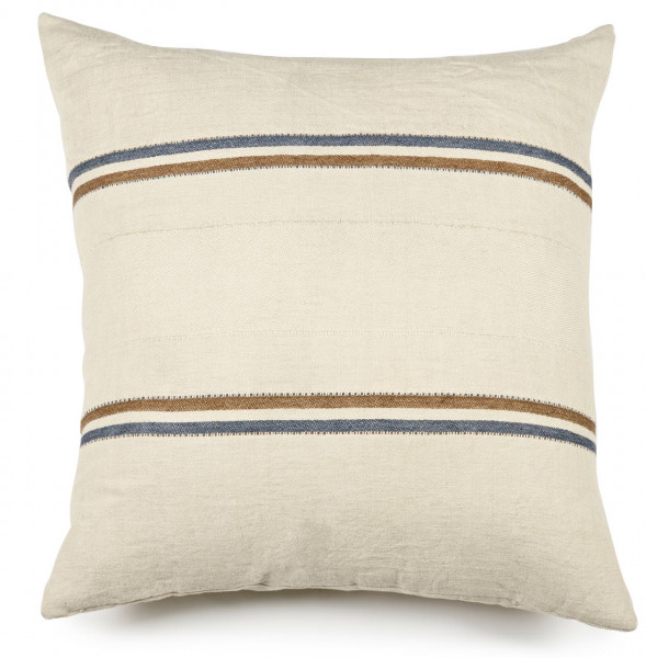 Libeco Kissenbezug Auburn natur/braun/blau