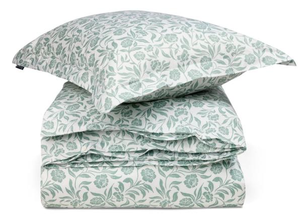 Lexington Bettwäsche-Set Satin Blumen grün/weiß