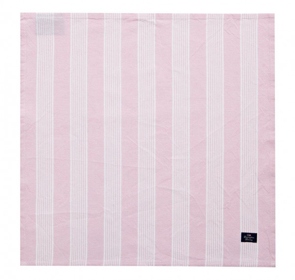 Lexington Serviette Stripe rosa/weiß