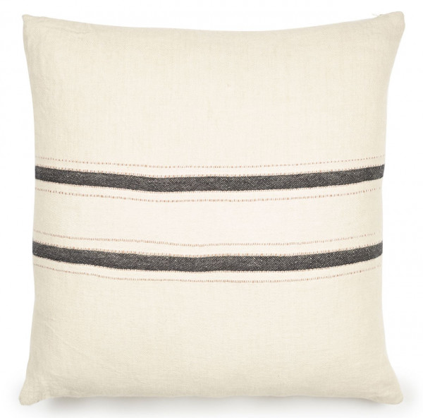 Libeco Kissenbezug Patagonia multi stripe natur/schwarz/braun