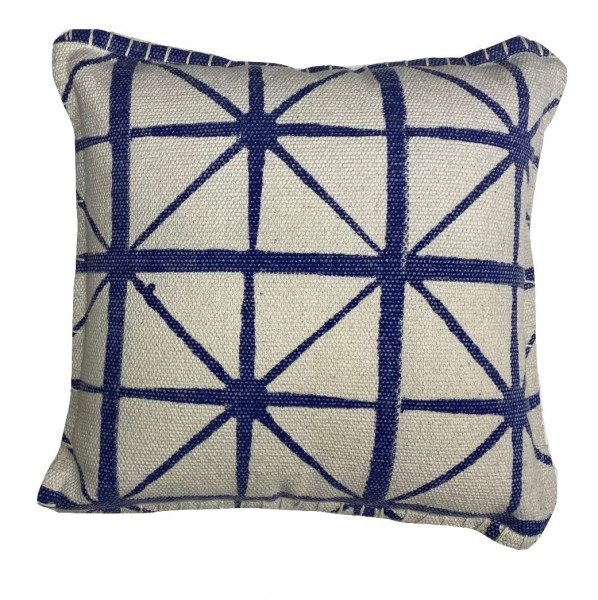 Flamant Kissen Rayet offwhite/blau