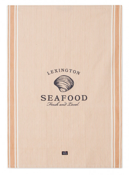 Lexington Geschirrtuch Seafood Streifen beige/weiß