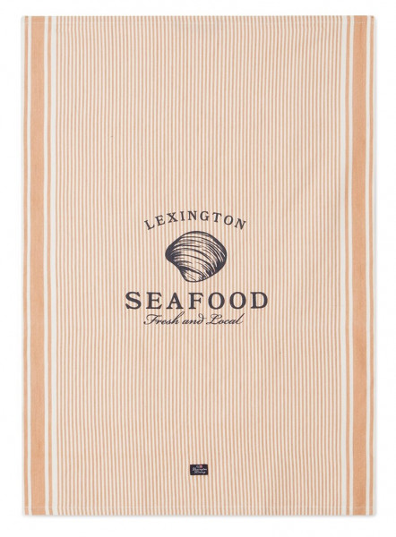 Lexington Geschirrtuch Seafood Streifen beige/weiß