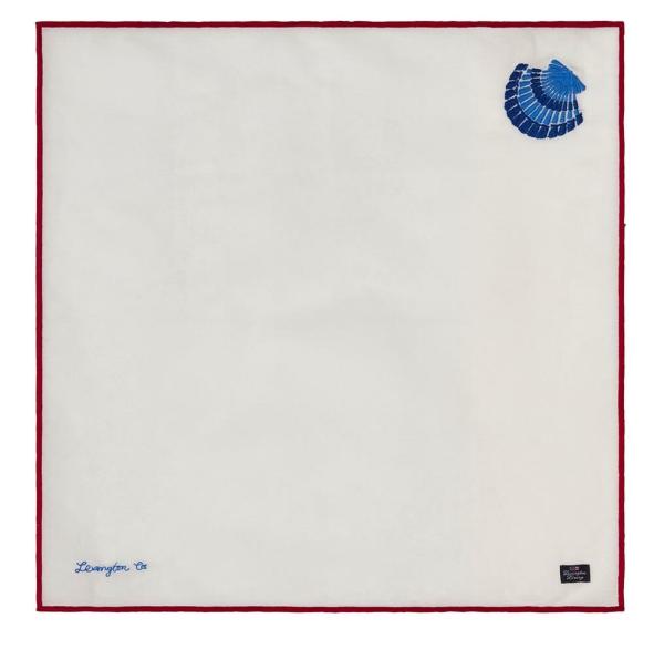 Lexington Serviette Muschel weiß/blau/rot