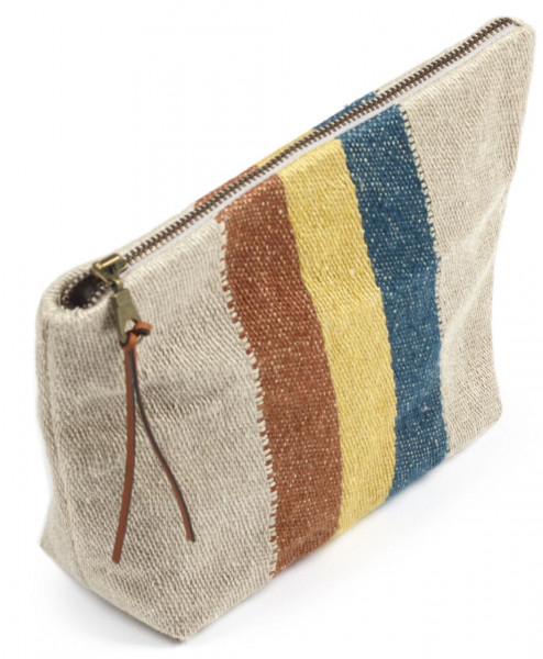 Libeco Tasche klein Mercurio Stripe natur/gelb/blau/braun