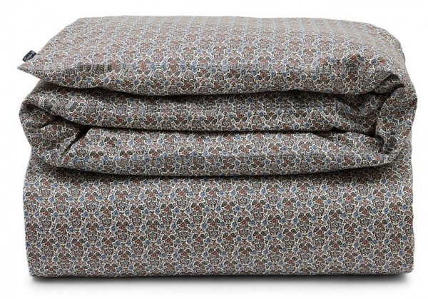 Lexington Kissenbezug Satin Blätter-Blumen beige/multi 80x80 cm