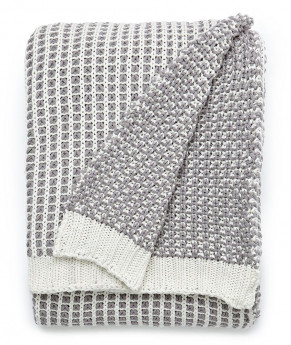 Lexington Decke Knitted Throw grau/weiß 130 x 170 cm